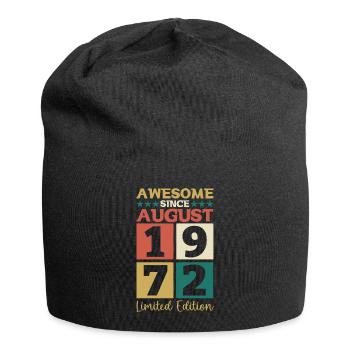 Awesome since August 1972 50th Birthday Gift - Jersey Beanie - black - Front
