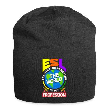 Professeur d’anglais langue ESL Linguiste Enseignement multilingue - Bonnet en jersey - charbon - Devant