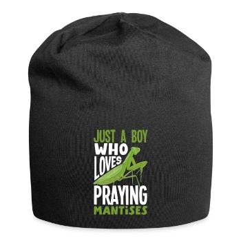 Insect Bug Collector Just a Boy Who Loves Praying - Jersey Beanie - black - Front