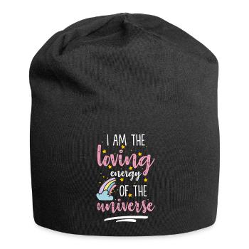 Astronaut Planet Sonne Kosmos - Jersey-Beanie - Schwarz - Vorne