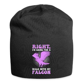 Bird of Prey funny falconer saying hunting design - Jersey Beanie - black - Front