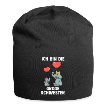 Elefanten Große Schwester - Ich bin Die große - Jersey-Beanie - Schwarz - Vorne