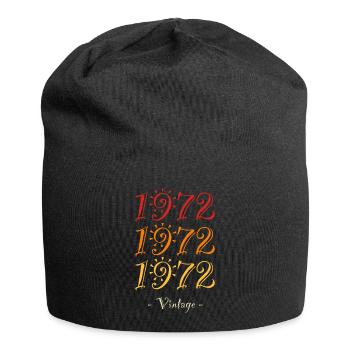 Jahrgang 1972 - Jersey-Beanie - Schwarz - Vorne