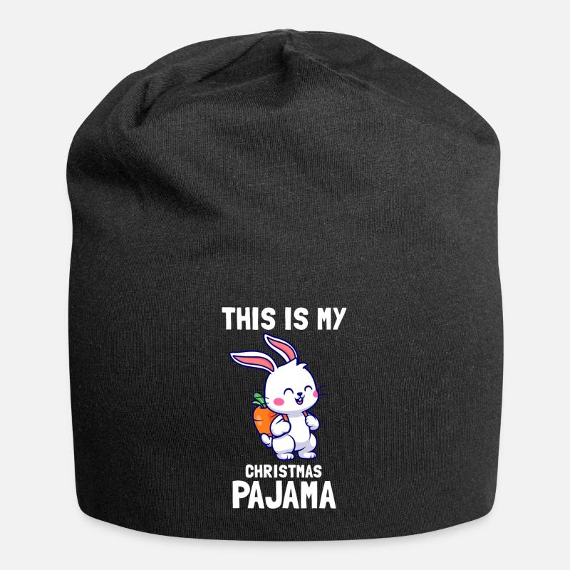 this is my Christmas Pajama - Jersey-Beanie - Schwarz