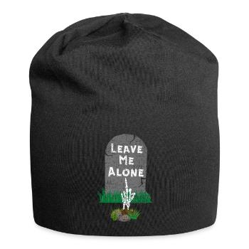 Lass mich in Ruhe, asoziales Skelett - Jersey-Beanie - Schwarz - Vorne