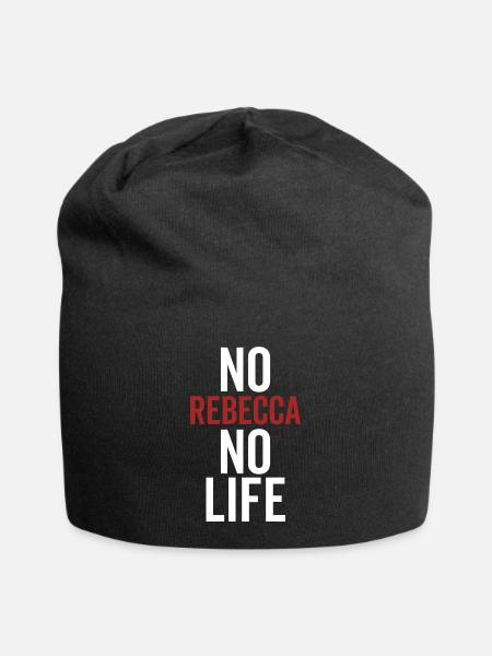 Keine Rebecca Kein Leben - Jersey-Beanie - Schwarz