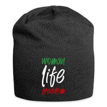 Liberté de vie de femme - Bonnet en jersey - noir - Devant