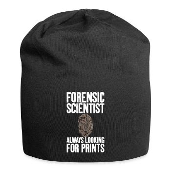 Immer Auf Der Suche Nach Drucken Forensic - Jersey-Beanie - Schwarz - Vorne