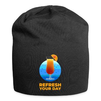 Refresh your day! - Jersey Beanie - black - Front