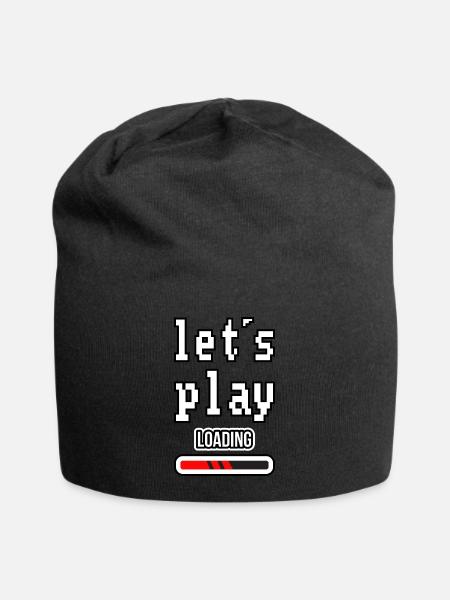 Let´s play - Jersey-Beanie - Schwarz