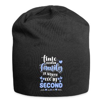 Familie Wiedersehen Familienwappen Eltern - Jersey-Beanie - Schwarz - Vorne