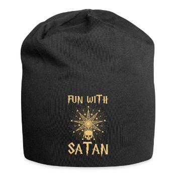 Satan Pentagramm Spruch okkult Geschenk - Jersey-Beanie - Schwarz - Vorne