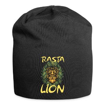 Rasta Lion Rastafari Gift - Jersey Beanie - black - Front