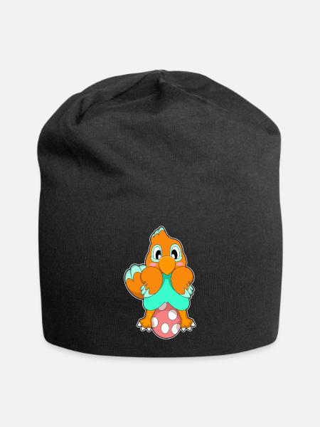 Papagei Ei - Jersey-Beanie - Schwarz