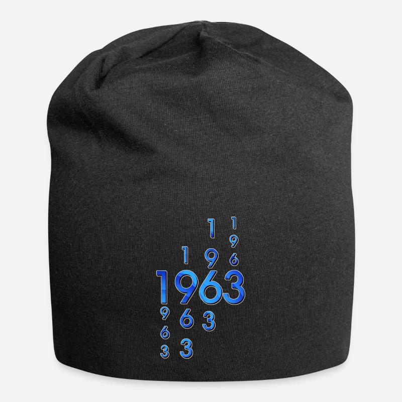 1963 année - Bonnet en jersey - noir