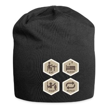 Lustiger Angler Fischer Spruch Angeln - Jersey-Beanie - Schwarz - Vorne