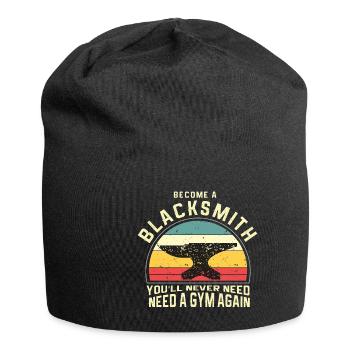 Lustiger Schmied Spruch & Schmieden - Jersey-Beanie - Schwarz - Vorne