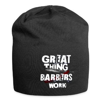 Great thing barbers work 2 - Jersey Beanie - black - Front