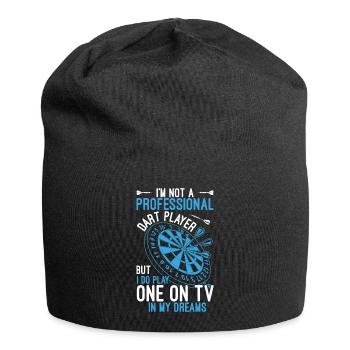 Funny Dart Quote - I m not a professional - Jersey-Beanie - Schwarz - Vorne