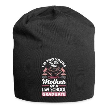 Too young to be the mother of a law school - Jersey Beanie - black - Front