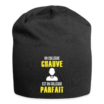 un collègue chauve est un collègue parfait - Bonnet en jersey - noir - Devant