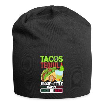 Tacos and tequila Aussie-style Happy Cinco de Mayo - Jersey-Beanie - Schwarz - Vorne