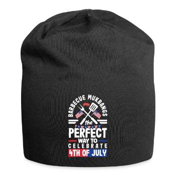 Mukbang and Barbecue on 4th of July - Jersey-Beanie - Schwarz - Vorne