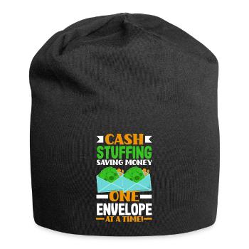 Cash Stuffing Saving Money, One Envelope at a Time - Jersey-Beanie - Schwarz - Vorne
