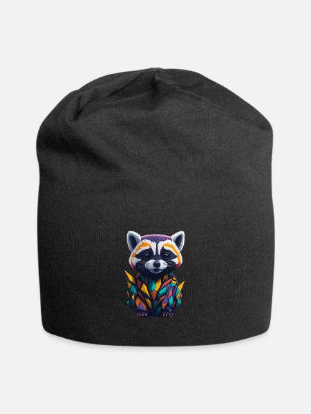 Racoon 2 - Jersey-Beanie - Schwarz