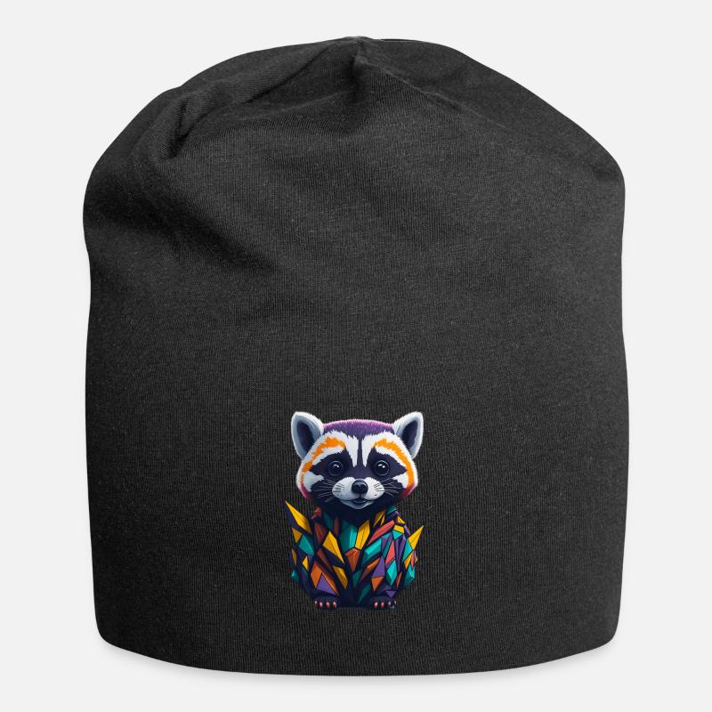Racoon 2 - Jersey Beanie - black