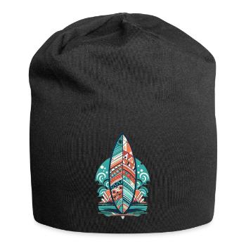 Surfbrett - Jersey-Beanie - Schwarz - Vorne