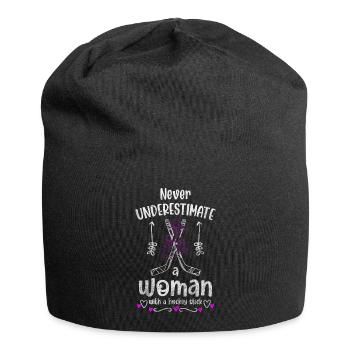 Hockey Team Players Skate - Jersey Beanie - black - Front