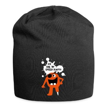 Monster große Klappe Großmaul Comic coole Quotes - Jersey-Beanie - Schwarz - Vorne