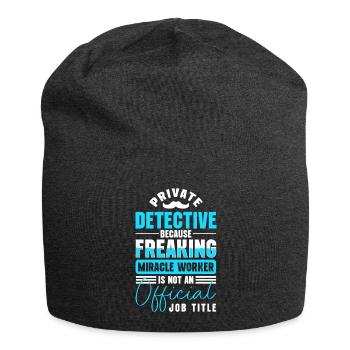 Private Detective Clue Trace Sniffer - Jersey Beanie - charcoal grey - Front