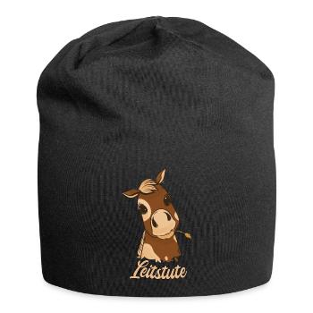Leitstute Pferdezüchterin Geschenk - Jersey-Beanie - Schwarz - Vorne