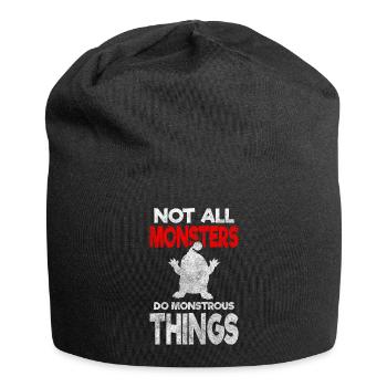 Horror Kreatur Familie - Jersey-Beanie - Schwarz - Vorne