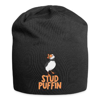 puffin puffin auke birds Lunde - Jersey Beanie - black - Front