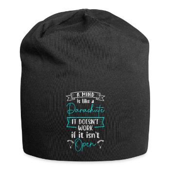 Fallschirmspringen Sprung Base Jumping - Jersey-Beanie - Schwarz - Vorne