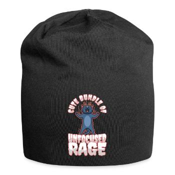 Joli paquet de rage non focalisée - Bonnet en jersey - noir - Devant
