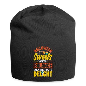 Bonbons d’Halloween avec équilibre Le délice du diabétique - Bonnet en jersey - noir - Devant