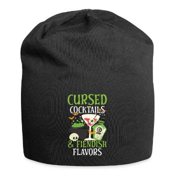 Verfluchte Cocktails & teuflische Geschmacksrichtu - Jersey-Beanie - Schwarz - Vorne
