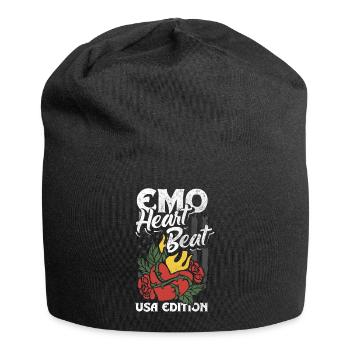 Emoticon Emo Heartbeat USA Edition Emocore - Jersey Beanie - black - Front