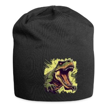 Dinosaurier Dino Fossil Carnivor Herbivor T-Rex - Jersey-Beanie - Schwarz - Vorne