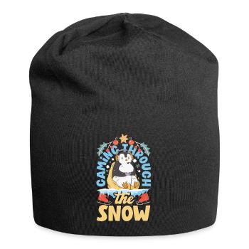 Mode inspirée du jeu Jeux sur le thème des Fêtes - Bonnet en jersey - noir - Devant