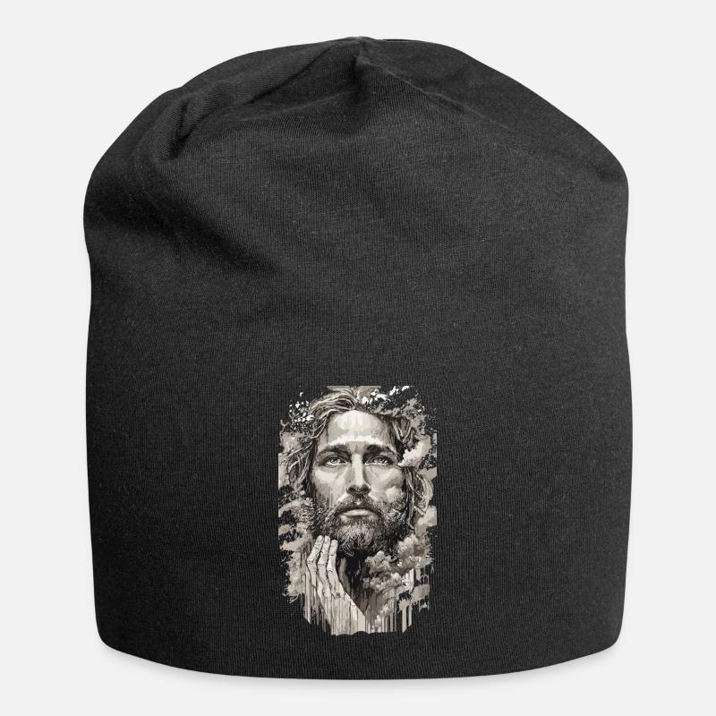 JESUS - Jersey-Beanie - Schwarz