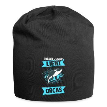 Dieser Junge Liebt Orcas Wal Fische Meer Ozeane Or - Jersey-Beanie - Schwarz - Vorne