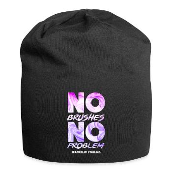 No brush No problem Acrylic pouring - Jersey-Beanie - Schwarz - Vorne