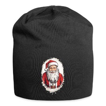 Père Noël magique nordique - Bonnet en jersey - noir - Devant