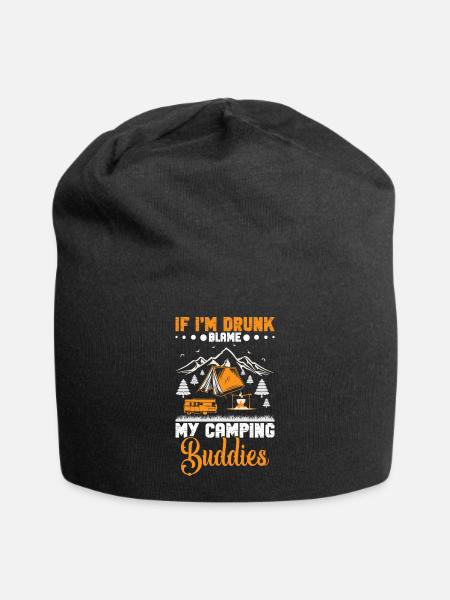 Naturliebhaber-Rucksack für Camping Wandern Campin - Jersey-Beanie - Schwarz