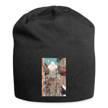 Stadtbild - Jersey-Beanie - Schwarz - Vorne